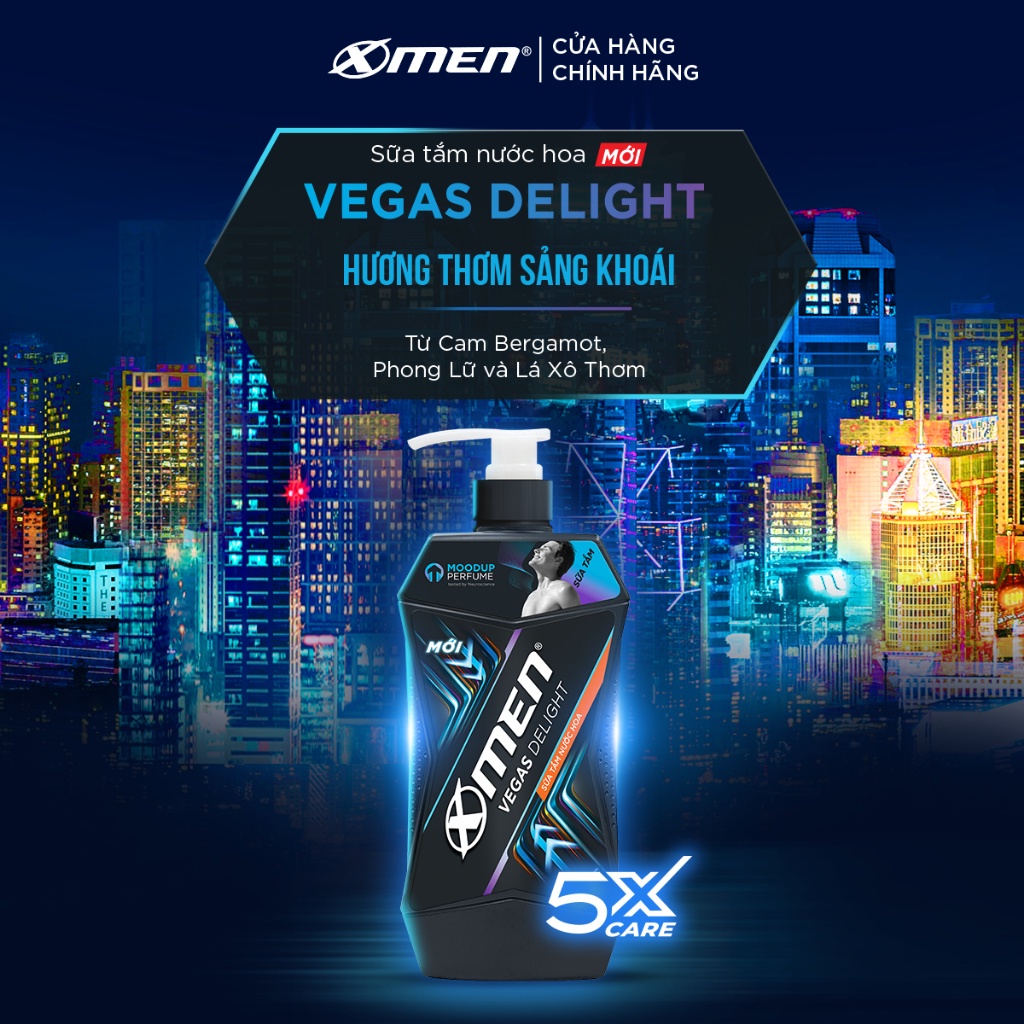 [Mới] Combo 2 Sữa tắm Xmen Amazon Hunt/Vegas Delight 630g - Công nghệ mùi hương giúp tinh thần phấn chấn