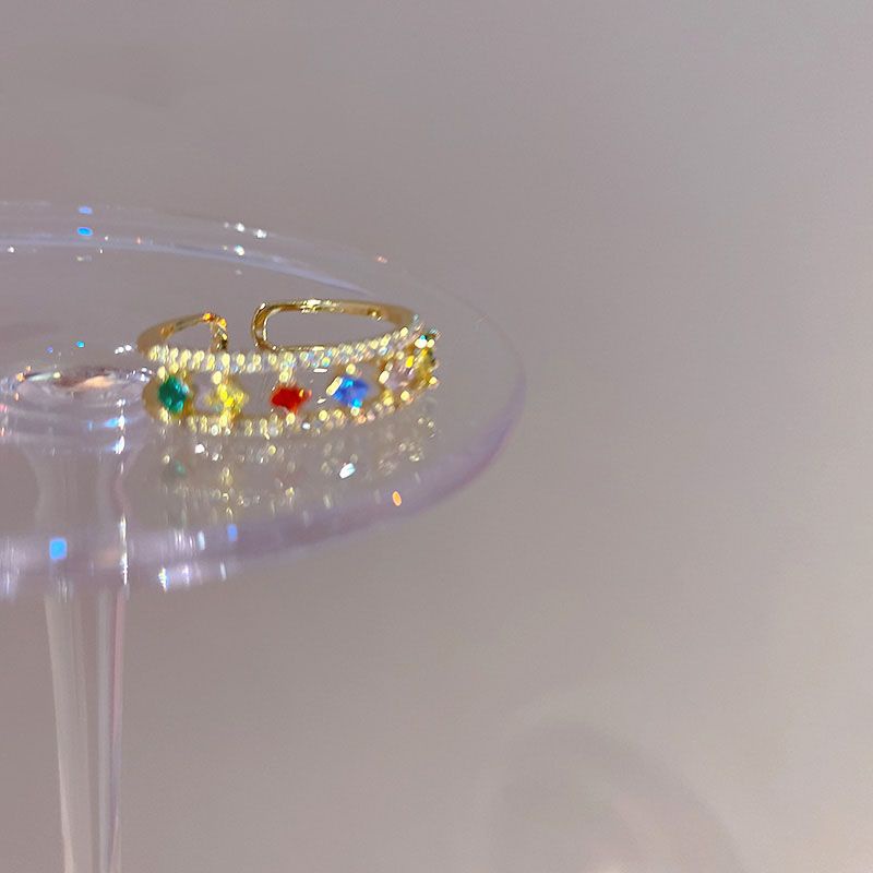 Nhẫn Hở Đính Đá Quý Nhân Tạo Kiểu Dáng Sang Trọng Thời Trang 2022