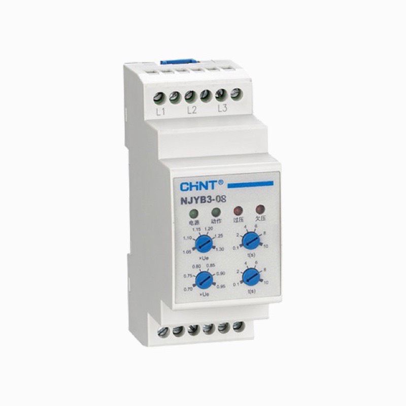 RƠLE BẢO VỆ ĐIỆN ÁP 3 phá CHINT.  NJYB3-8