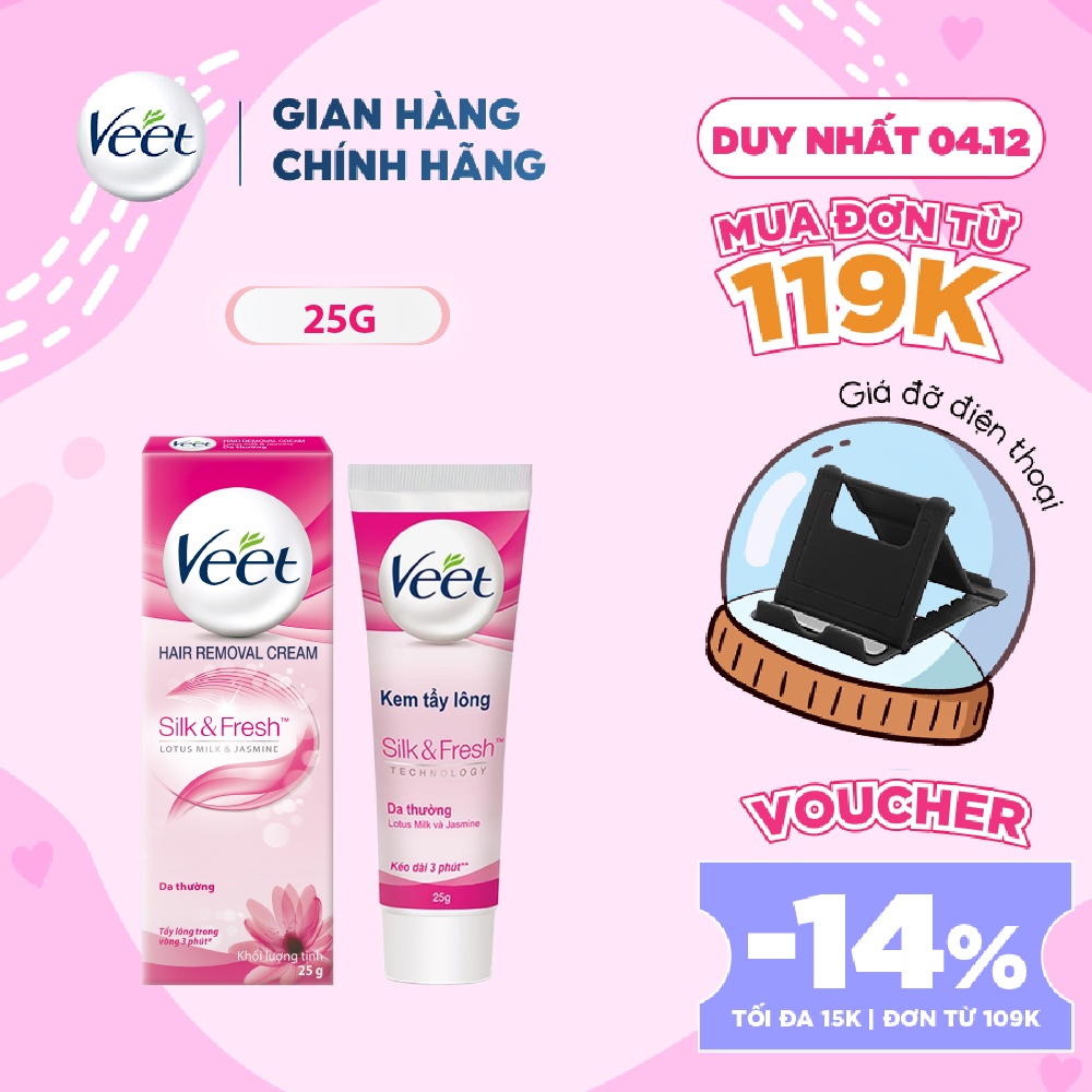 Kem Tẩy Lông Cho Da Thường Veet Silk Fresh 25G