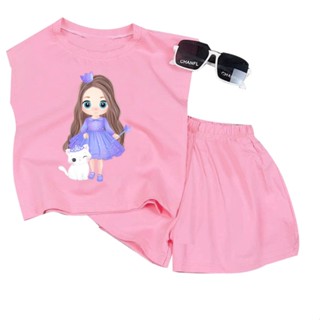  Bộ đồ bé gái cute 3 màu công chúa cho bé 6kg - 30kg.BDBG80. . 