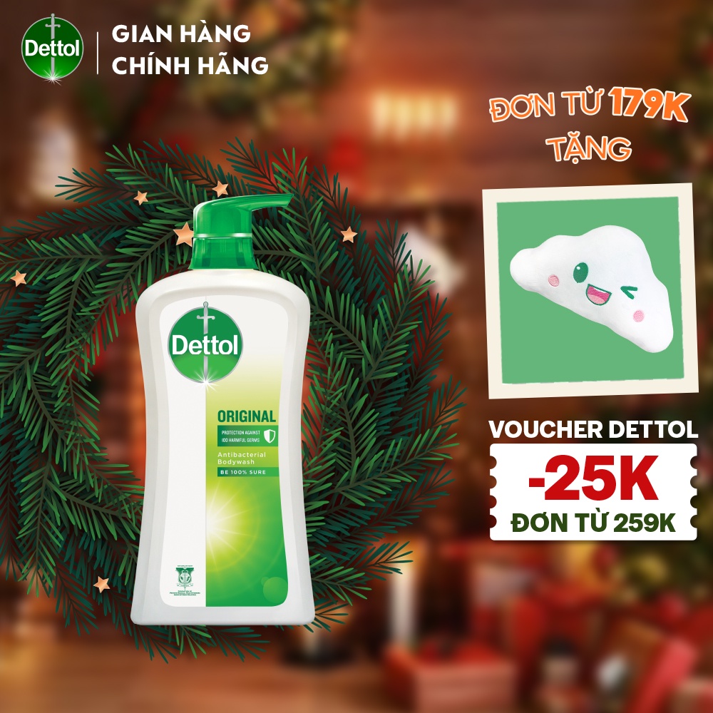 [Mã FMCGDET81 - 8% đơn 150k] Sữa tắm Dettol kháng khuẩn - Chai 950g