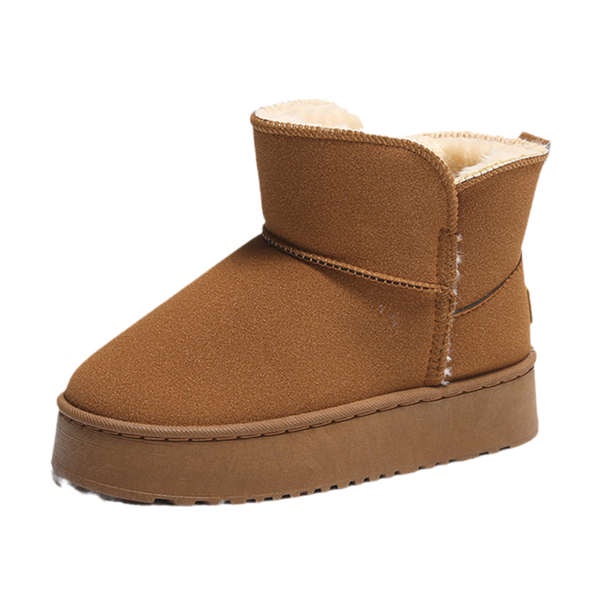 Giày Bốt Đi Tuyết Lót Lông Cừu Dày Dặn Thời Trang Mùa Đông Cho Nữ