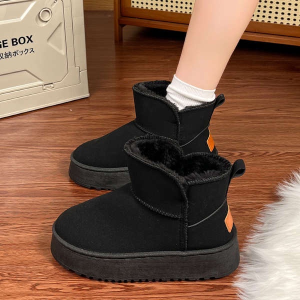Giày Bốt Đi Tuyết Lót Lông Cừu Dày Dặn Thời Trang Mùa Đông Cho Nữ