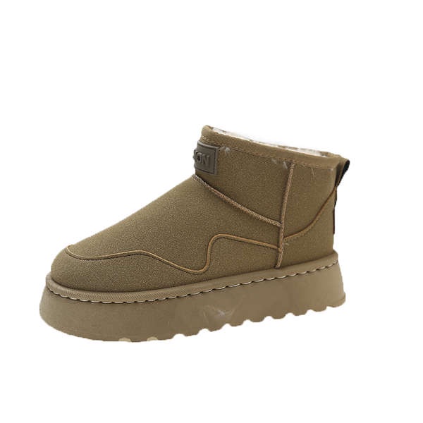 Giày Bốt Đi Tuyết Lót Lông Cừu Dày Dặn Thời Trang Mùa Đông Cho Nữ