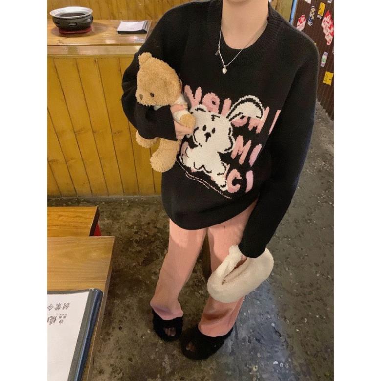 Set Bộ Nữ, Set Bộ Nỉ Hình Thỏ Trắng Chất Liệu Nhung Tăm Dày Dặn Hàng QCCC