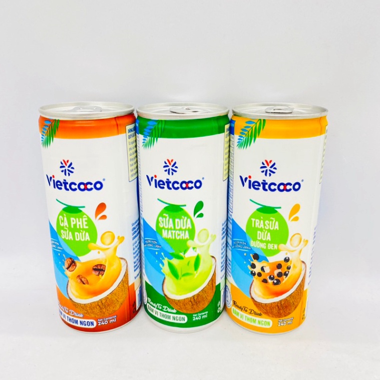 1 Lon Sữa Dừa Vietcoco MATCHA - Cà Phê - Trà Sữa 240ml