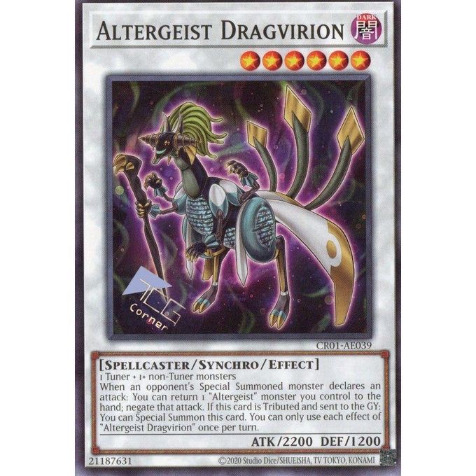 [ Bài Yugioh Chính Hãng ] CR01-AE039 Altergeist Dragvirion (N)