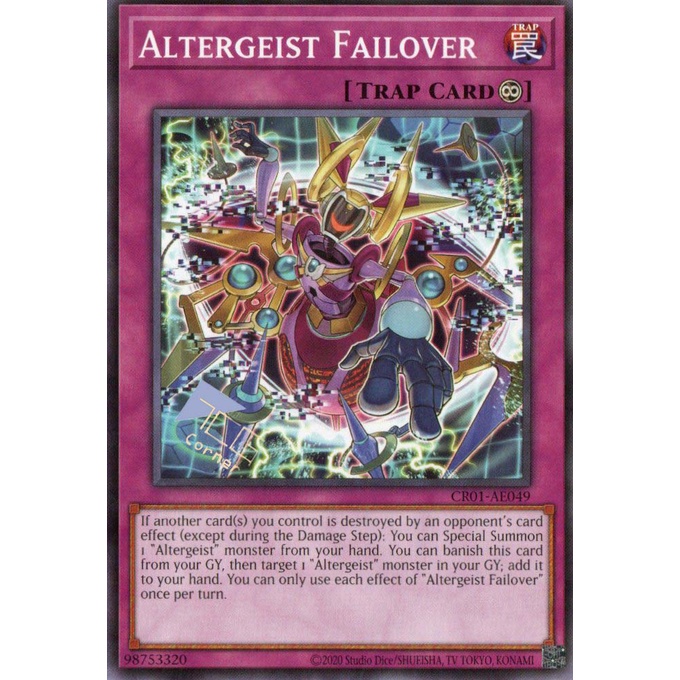 [ Bài Yugioh Chính Hãng ] CR01-AE049 Altergeist Failover (N)
