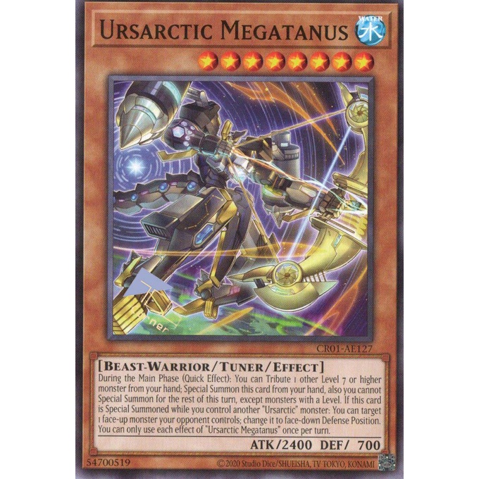[ Bài Yugioh Chính Hãng ] CR01-AE127 Ursarctic Megatanus(N)