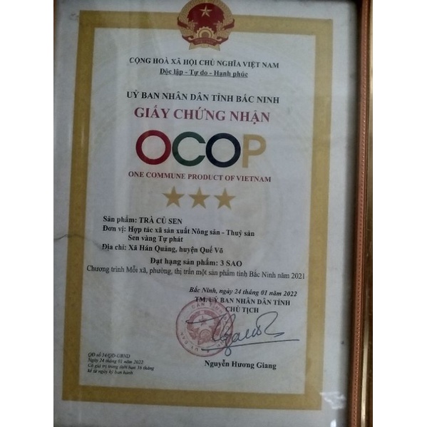 Trà củ sen  -HTX Sen Vàng TP