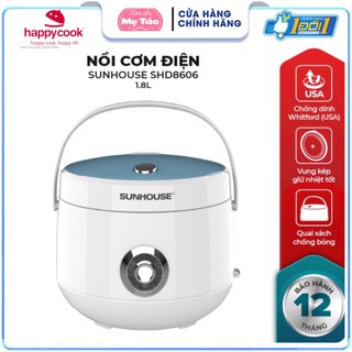 Nồi cơm điện SUNHOUSE 1.8L SHD8606 - Hàng Chính Hãng Bảo Hành 24 Tháng