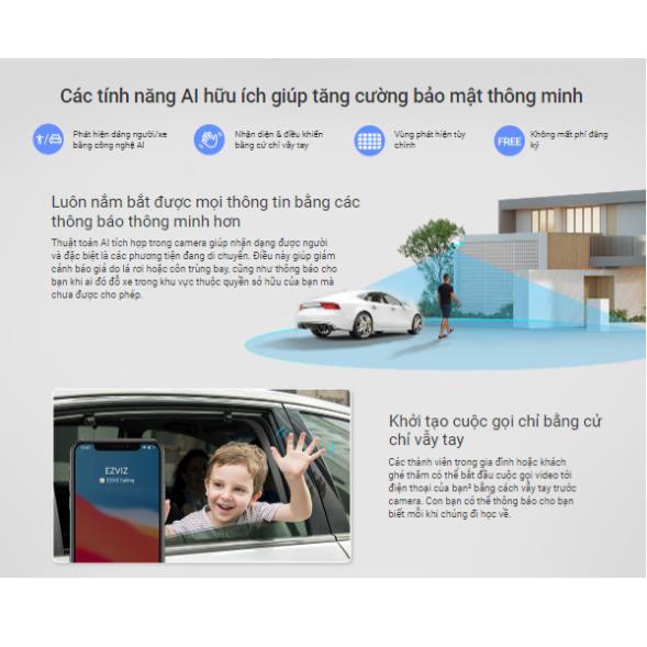 Camera WiFi quay quét ngoài trời EZVIZ H8 Pro 3MP 2K