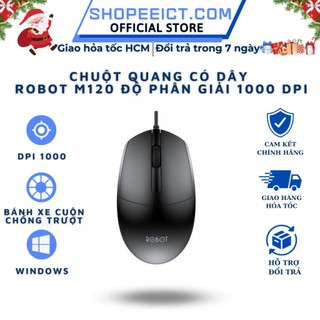Chuột quang có dây robot m120 độ phân giải 1000 dpi dùng trong văn phòng - bảo hành 12 tháng