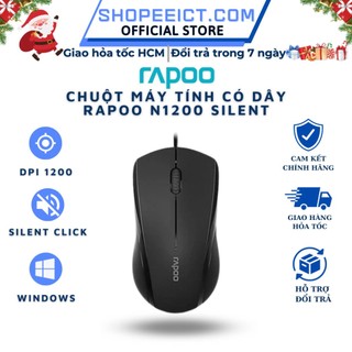 Chuột máy tính có dây rapoo n1200 silent 1000dpi gaming dành cho laptop hàng chính hãng