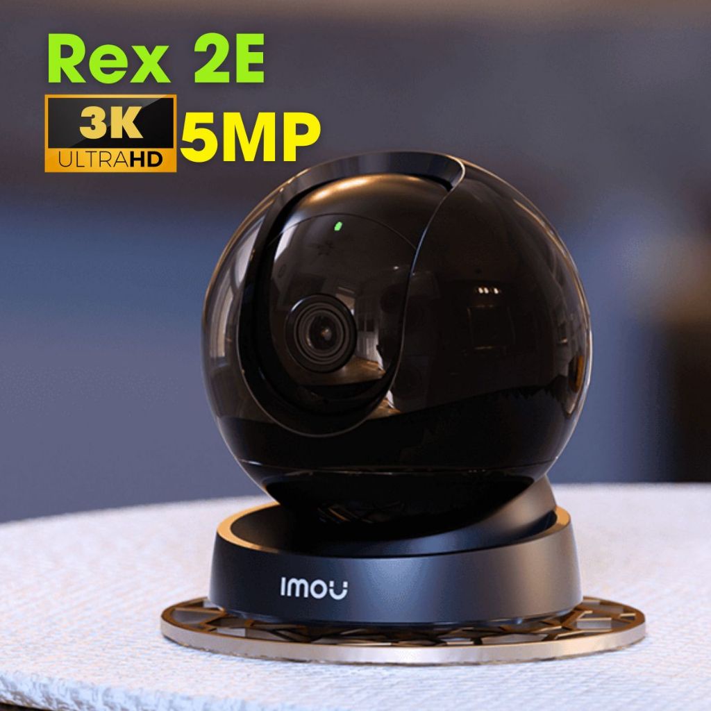 Camera WiFi Trong Nhà xoay 360 IMOU Rex 2E IPC-GK2DP-5C0WE Full Color 5MP H26 Có Báo Đèn Và Hú Còi Đàm Thoại 2 Chiều