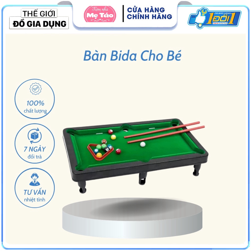 Bộ Bàn Bida Snooker Pool Mini Đầy Đủ Phụ Kiện Giải Trí Cho Bé Và Gia Đình (APS)