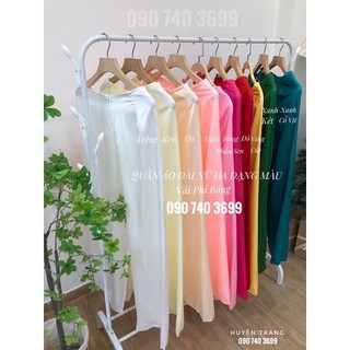 Quần áo dài nữ vải phi bóng đa dạng màu xinh