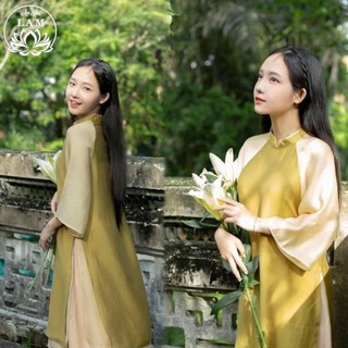 Áo dài cổ phục dáng xưa 4 tà,Áo cổ phục dáng xuông xưa thiết kế Áo Dài Việt