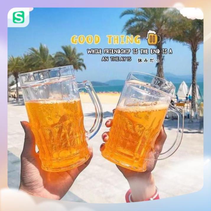 Ly uống bia giả 2 lớp troll Tiktok cốc uống bia giả 2 lớp mẫu mới hàng có sẵn