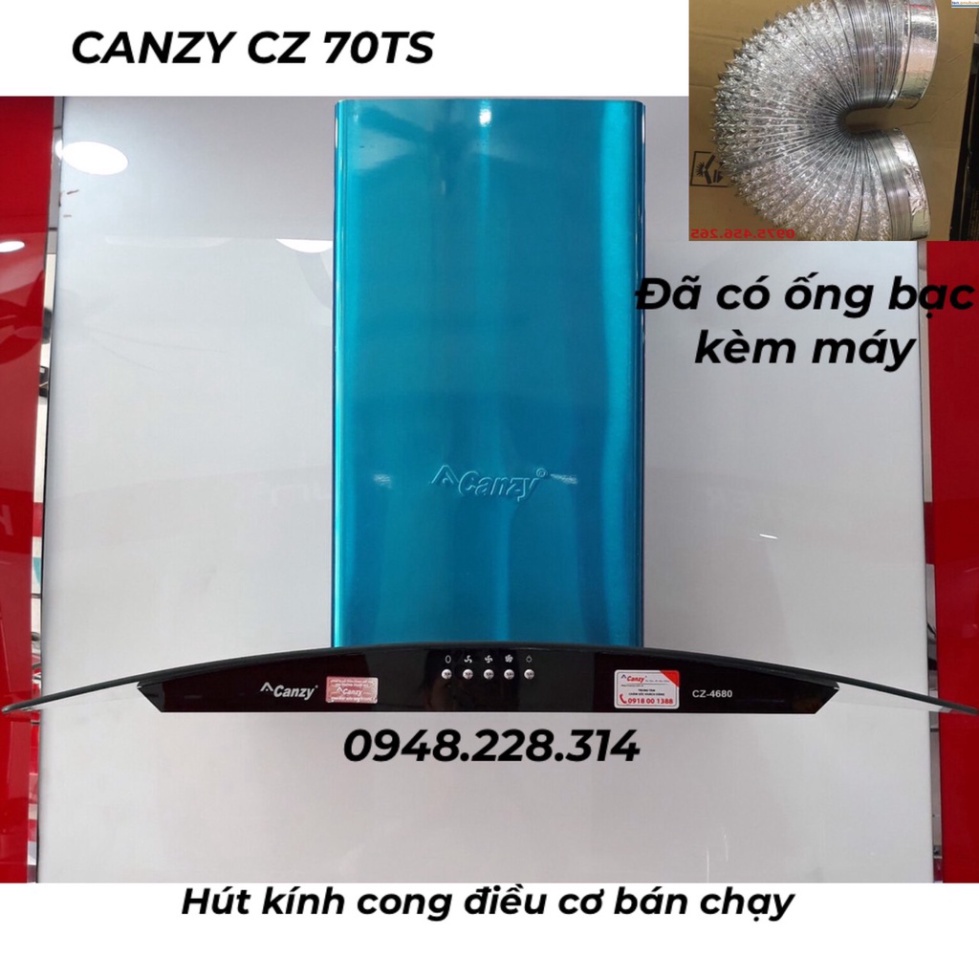 Máy hút mùi kính cong Canzy CZ70TS hàng chuẩn