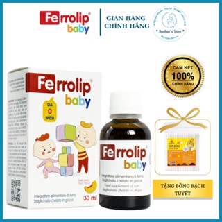 Ferrolip baby sắt hữu cơ nhỏ giọt vị đào cho bé 30ml