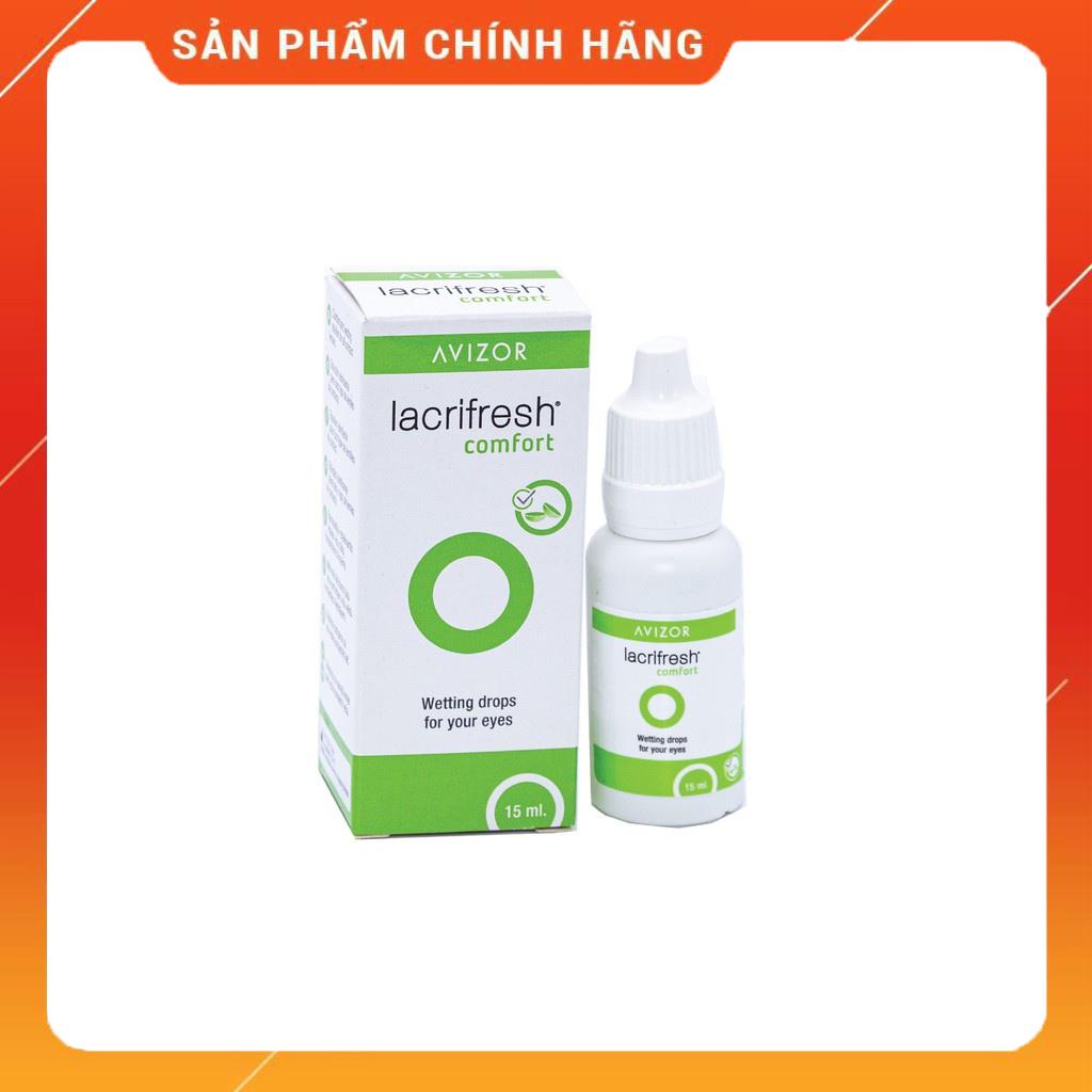COMBO 3 Nước mắt nhân tạo cho Kính áp tròng ban đêm Avizor Lacrifresh Comfort và Lacrifresh Cleaning loại chai 15ml