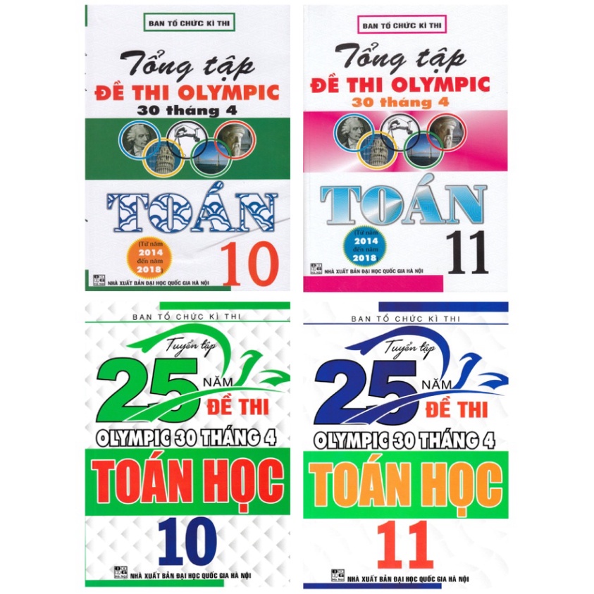 Sách - Combo Tuyển Tập 25 Năm Đề Thi Olympic 30 Tháng 4 + Tổng Tập Đề Thi Olympic 30 Tháng 4 Môn Toá