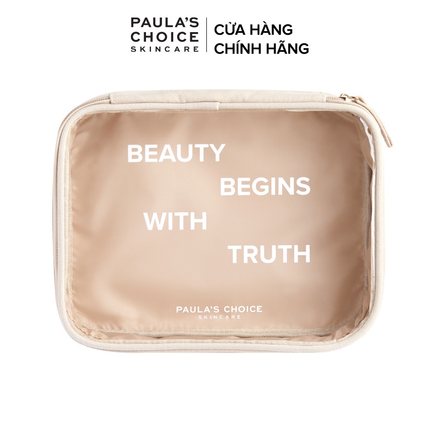 [QUÀ TĂNG KHÔNG BÁN] Túi đựng mỹ phẩm Paula's Choice Beauty Begins with Truth -Trị giá 350K