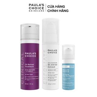 [Mã COSPAU1A giảm 8% đơn 400K] Bộ sản phẩm làm sáng, đều màu da Paula's Choice Clinical 1% Retinol - 8010.1900.7697
