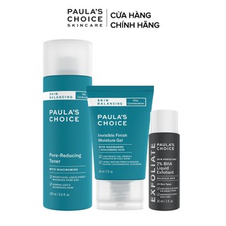 Bộ sản phẩm kiểm soát da bóng dầu và thu nhỏ lỗ chân lông Paula's Choice Skin Balancing Pore Reducing -1350.3400.2016