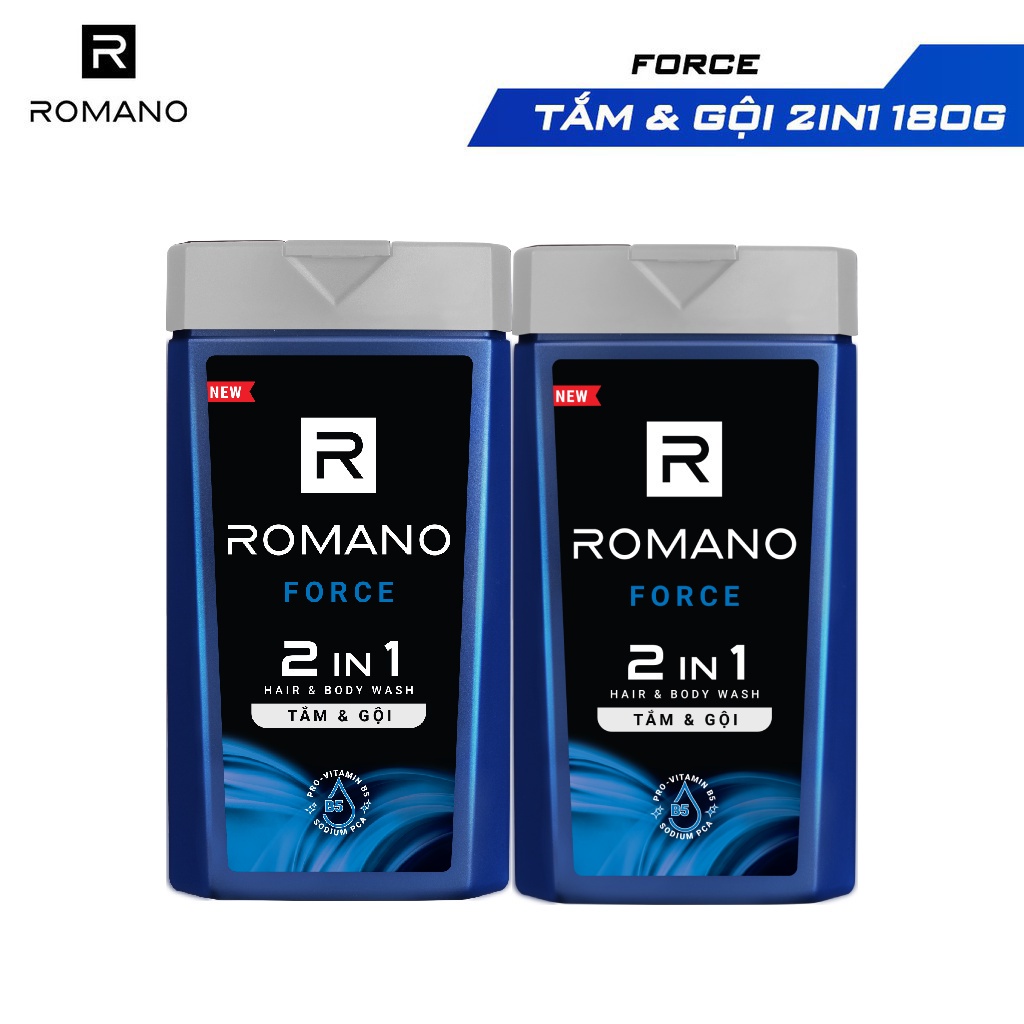 Combo 2 Tắm gội 2 trong 1 Romano 180g/chai