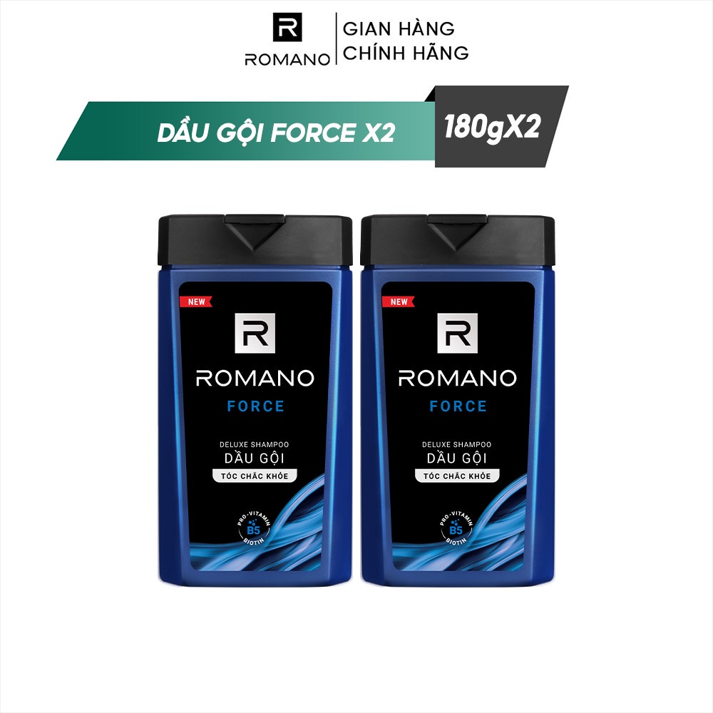 Combo 2 Dầu gội Romano hương nước hoa 180g/chai