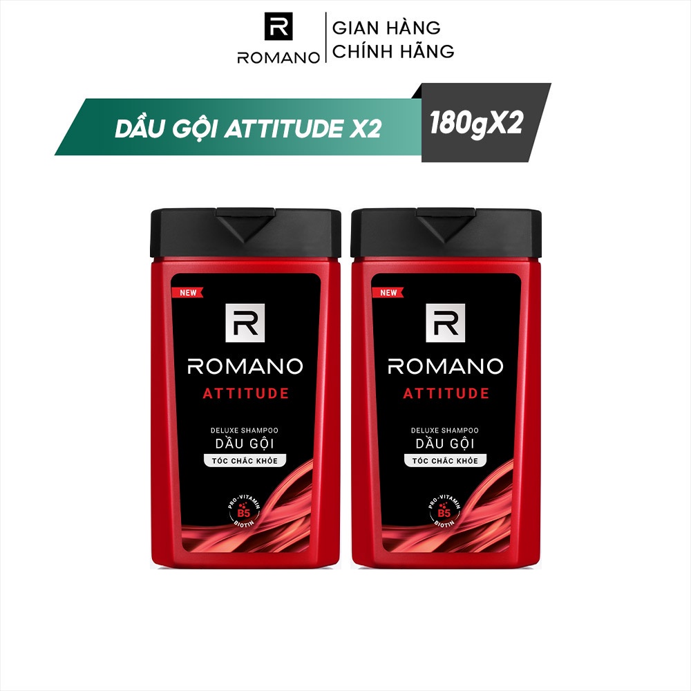 Combo 2 Dầu gội Romano hương nước hoa 180g/chai