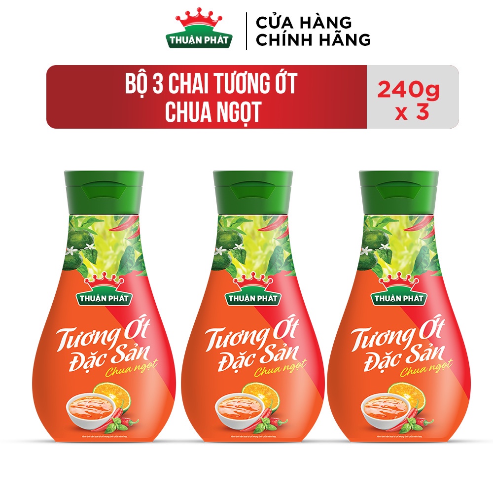 Combo 3 Tương Ớt Thuận Phát Chua Ngọt 240G