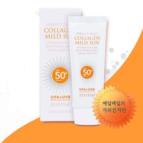 Kem Chống Nắng Ecotop Perfect Daily Collagen Mild Sun SPF50 70ml _ Ecotop Chính Hãng