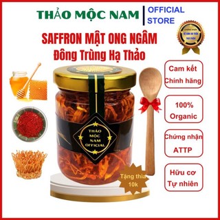 Mật ong saffron ngâm đông trùng hạ thảo hũ 250ml .