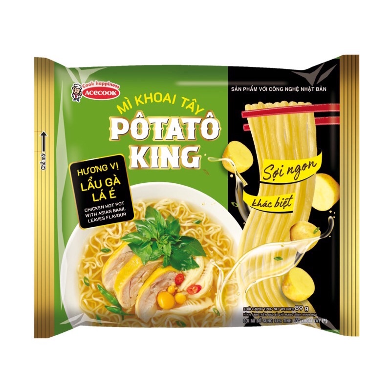 Mì khoai tây potato king lẩu lá é