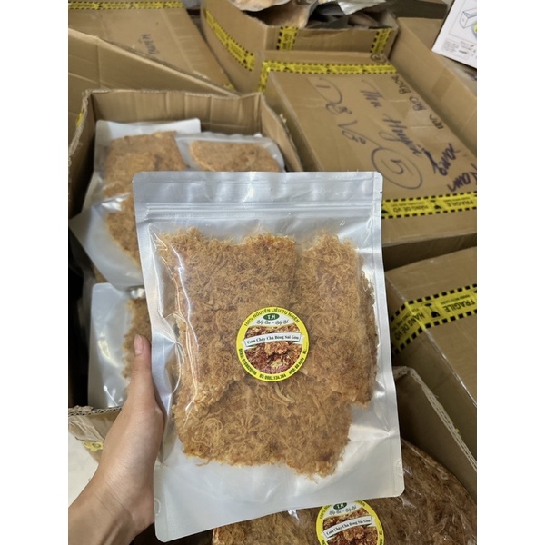 Cơm cháy đáy nồi chà bông , cơm cháy gạo lứt đáy nồi chà bông - Sài Gòn siêu ruốc sốt gói 500g