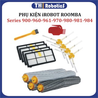 Phụ kiện Robot Hút Bụi iRobot Roomba Series 9,900/960/961/964/970/980/981/984, Đôi chổi lăn,  Lọc Hepa, chổi cạnh .