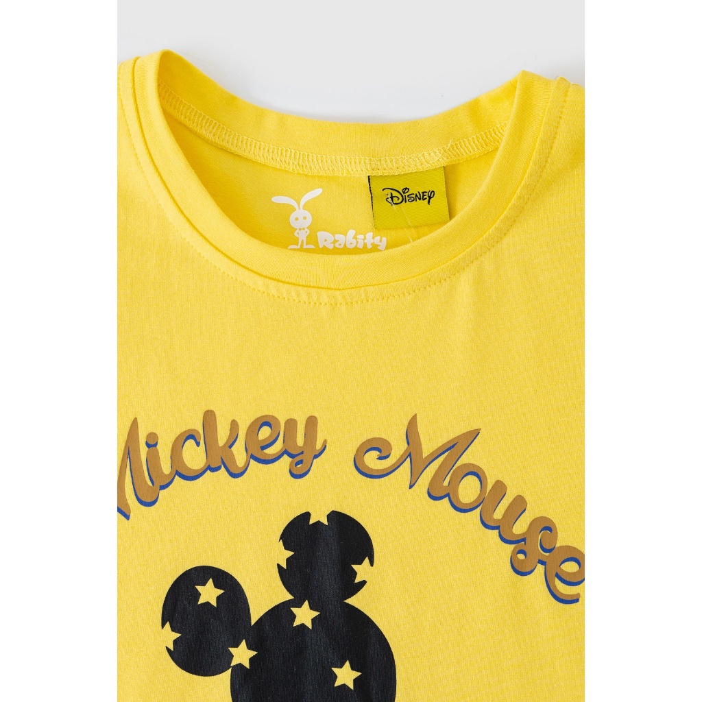 Bộ quần áo thun ngắn tay bé gái bộ mặc nhà cho trẻ em bộ quần áo mickey cho bé gái bộ ngủ minnie cho bé gái Rabity 92296