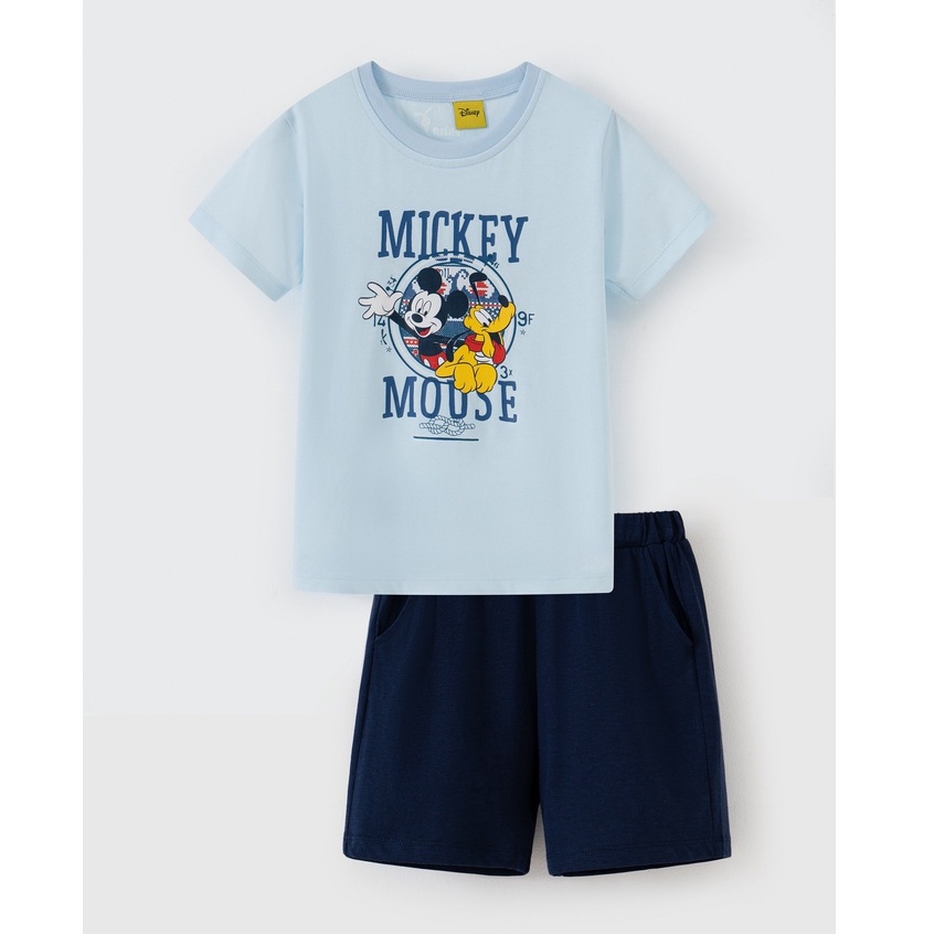 Bộ quần áo thun ngắn tay cho bé trai Rabity bộ thun sát nách hình Mickey cho trẻ em 5680