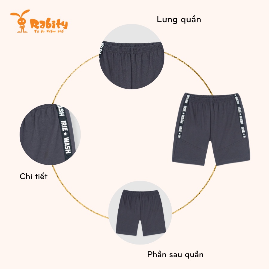 Quần short thun cho bé trai Rabity quần short cạp chun cotton mùa hè thoáng mát 91074