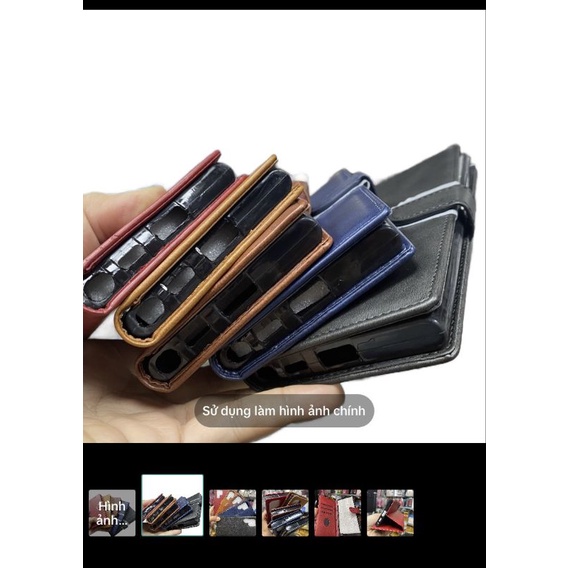 Bao da Samsung S22 ultra dẻo kiểu ví cài nhiều ngăn tiện dụng
