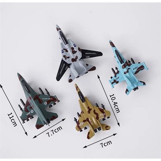 Set trang trí 4 máy bay chiến đấu (hợp kim)