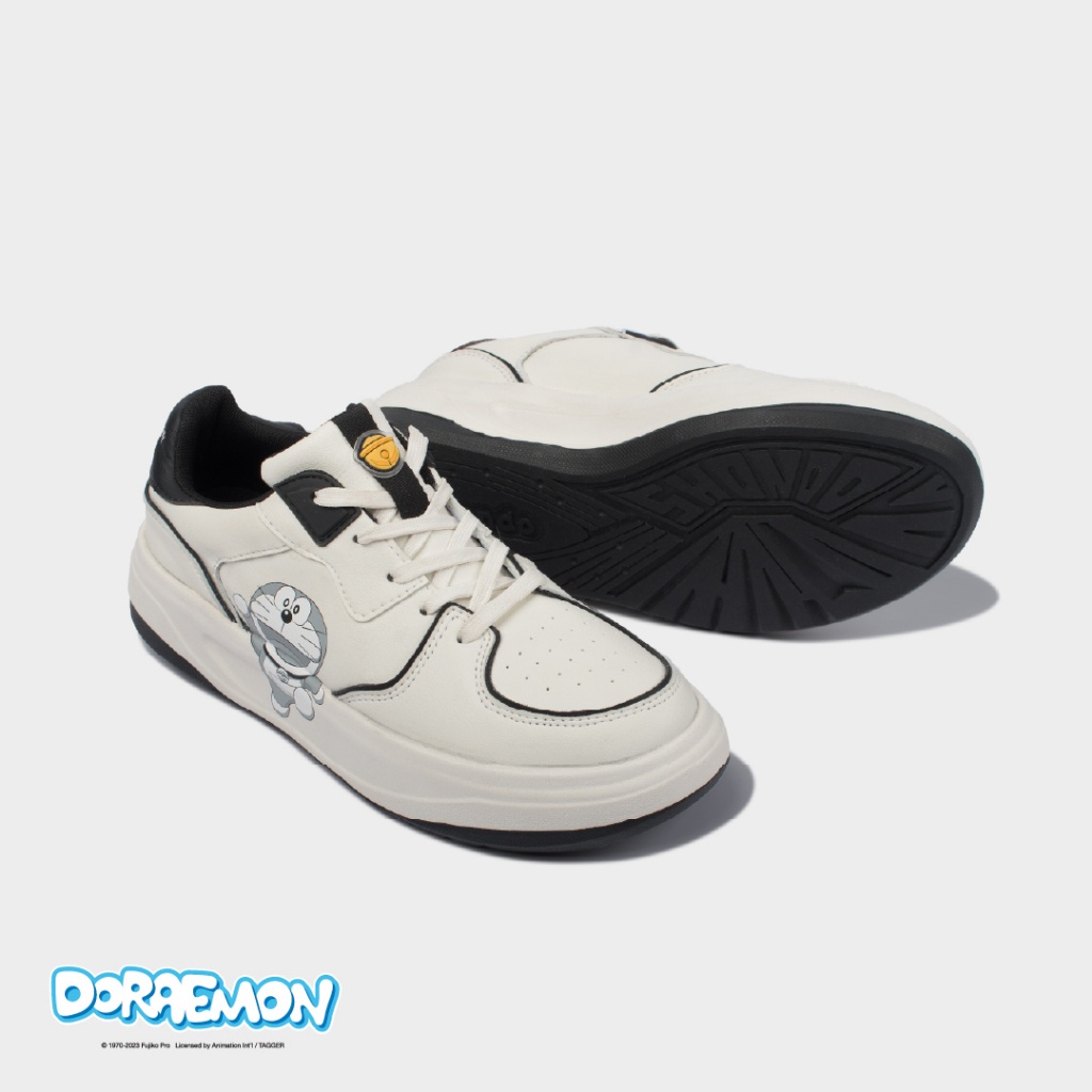 Giày Sneaker Nam Nữ SHONDO Classic 2 Doraemon Trắng Xanh, Êm Ái Thời Trang Thích Hợp Đi Học, Đi Chơi SND0113