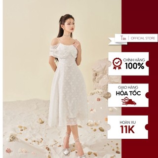 Váy 2 dây đáp ngực nhún tạo nơ TIINSTORE VHN878