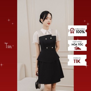 Váy cổ đức phối chân đáp tầng tiinstore vhn752