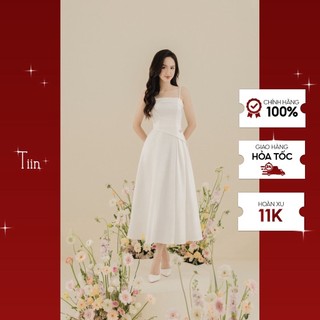 Váy 2 dây đáp eo đính đá tiinstore vhn745