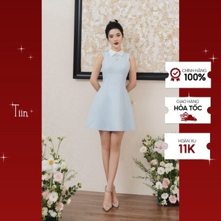 Váy sát nách cổ đức đính khuy TIINSTORE VHN806